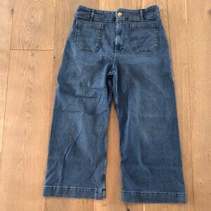 Anthropologie Colette Denim Cropped Wide-Leg Jeans by Maeve